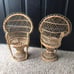 Mini Peacock Wicker Chair set of 2