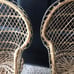 Mini Peacock Wicker Chair set of 2
