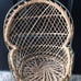 Mini Peacock Wicker Chair set of 2