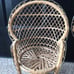 Mini Peacock Wicker Chair set of 2