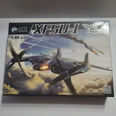Kitty Hawk 1/48 scale XF5U-1 Flying Flapjack plastic model kit.