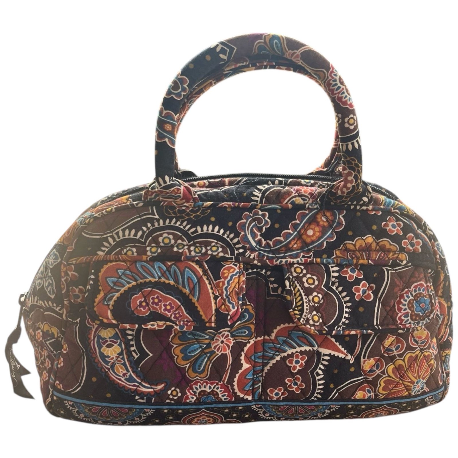 Vera Bradley Lola Kensington Small Handbag Purse Satchel Floral Paisley