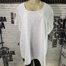 89th & Madison 3X White Lace Lined Scoop