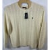 Polo Ralph Lauren Mens Cable Knit Wool Cashmere Sweater Cream 2XL NEW MSRP 398