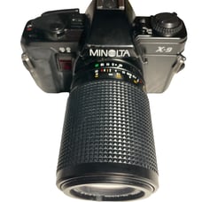 Minolta X-9 35mm Film Camera W/ Minolta MD Zoom 70-210mm f/5.6 Lens Untested