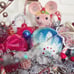 OOAK Vintage Kitschmas Wreath: Candy Cane Forest Friends