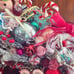 OOAK Vintage Kitschmas Wreath: Candy Cane Forest Friends