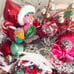 OOAK Vintage Kitschmas Wreath: Candy Cane Forest Friends
