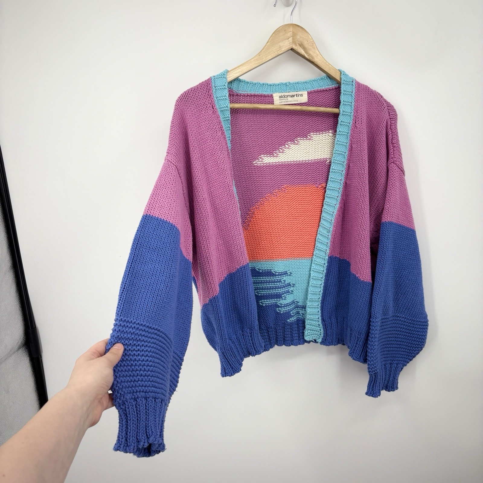 Anthropologie Aldomartins Sunrise Kimono Cardigan One Size Chunky Boho Hippie
