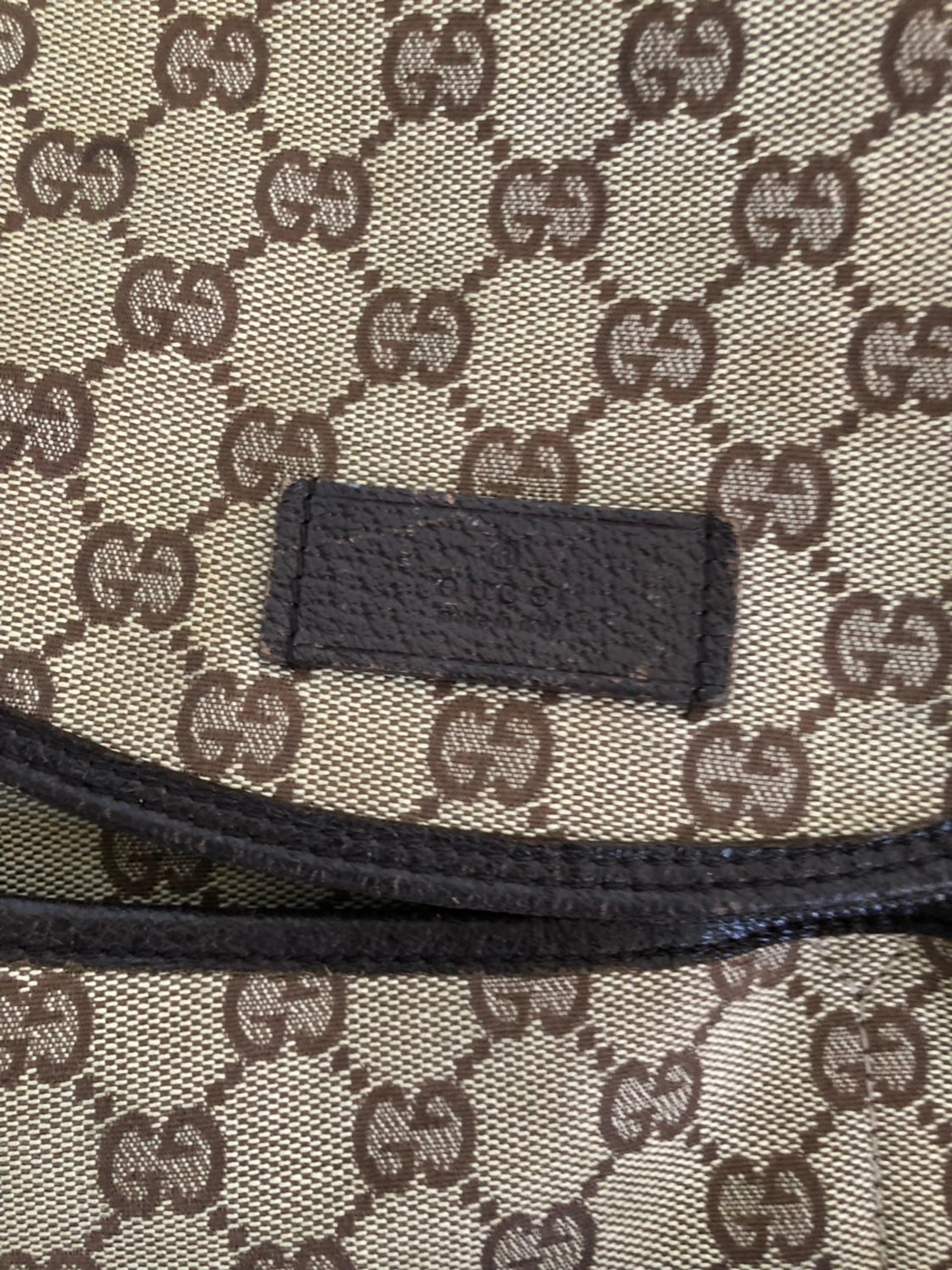 Gucci Canvas Monogram Diaper Bag