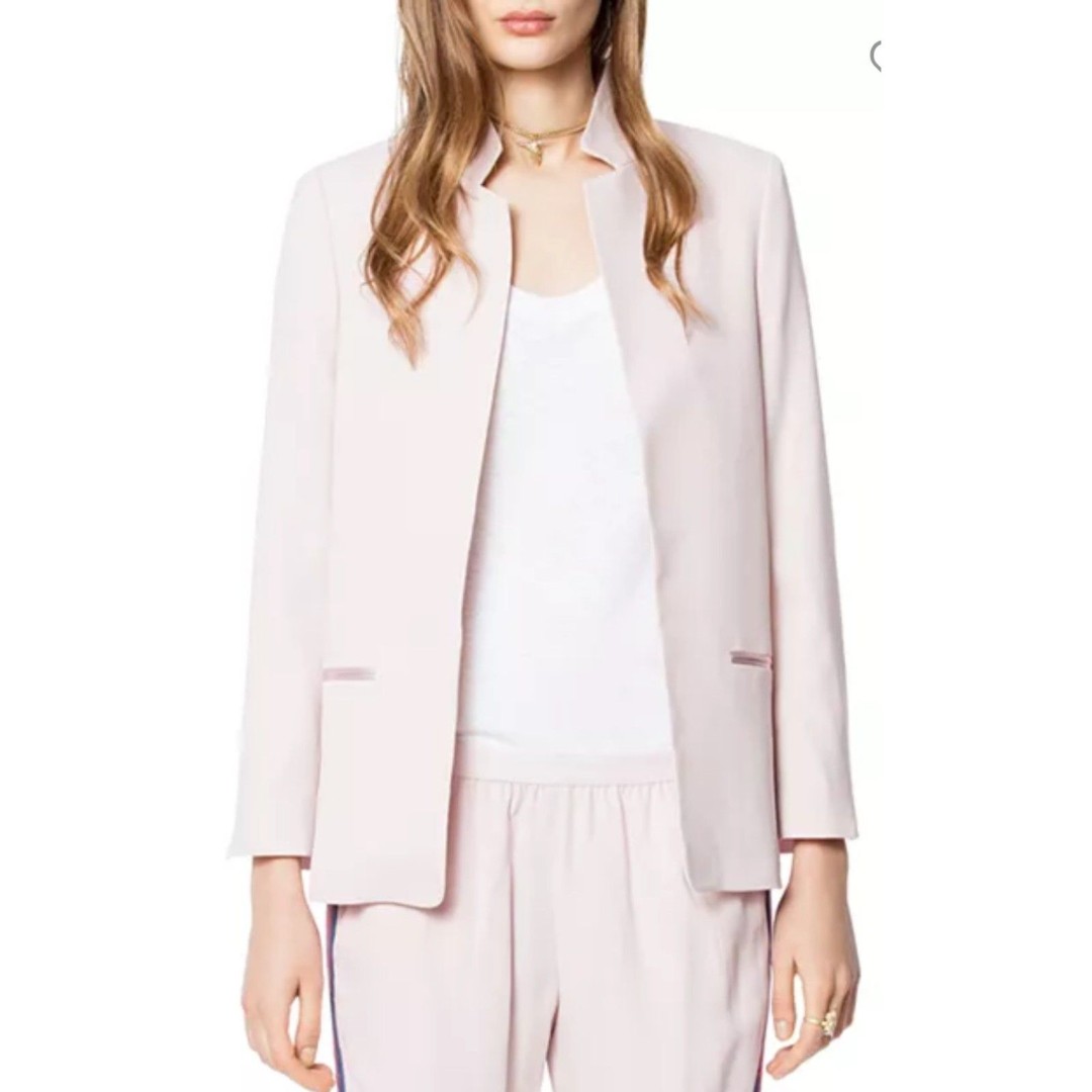 ZADIG & VOLTAIRE Tutu Pink Volly Band Blazer Jacket Womens 38 Medium