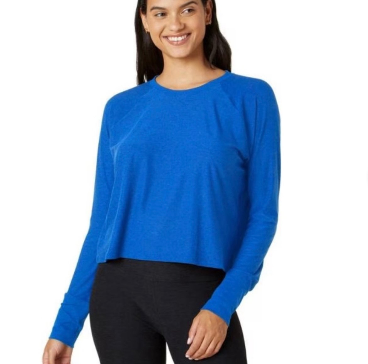 NWT Beyond Yoga Daydreamer Pullover Shirt Size XL Color Azure Blue Heather