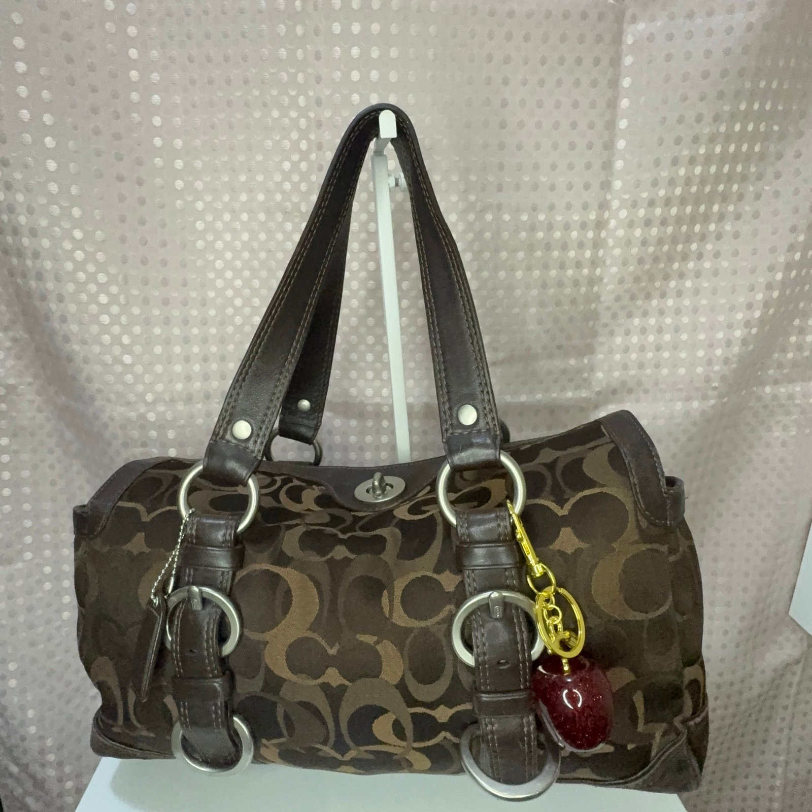 vintage y2k Coach Chelsea camo satchel with buckles