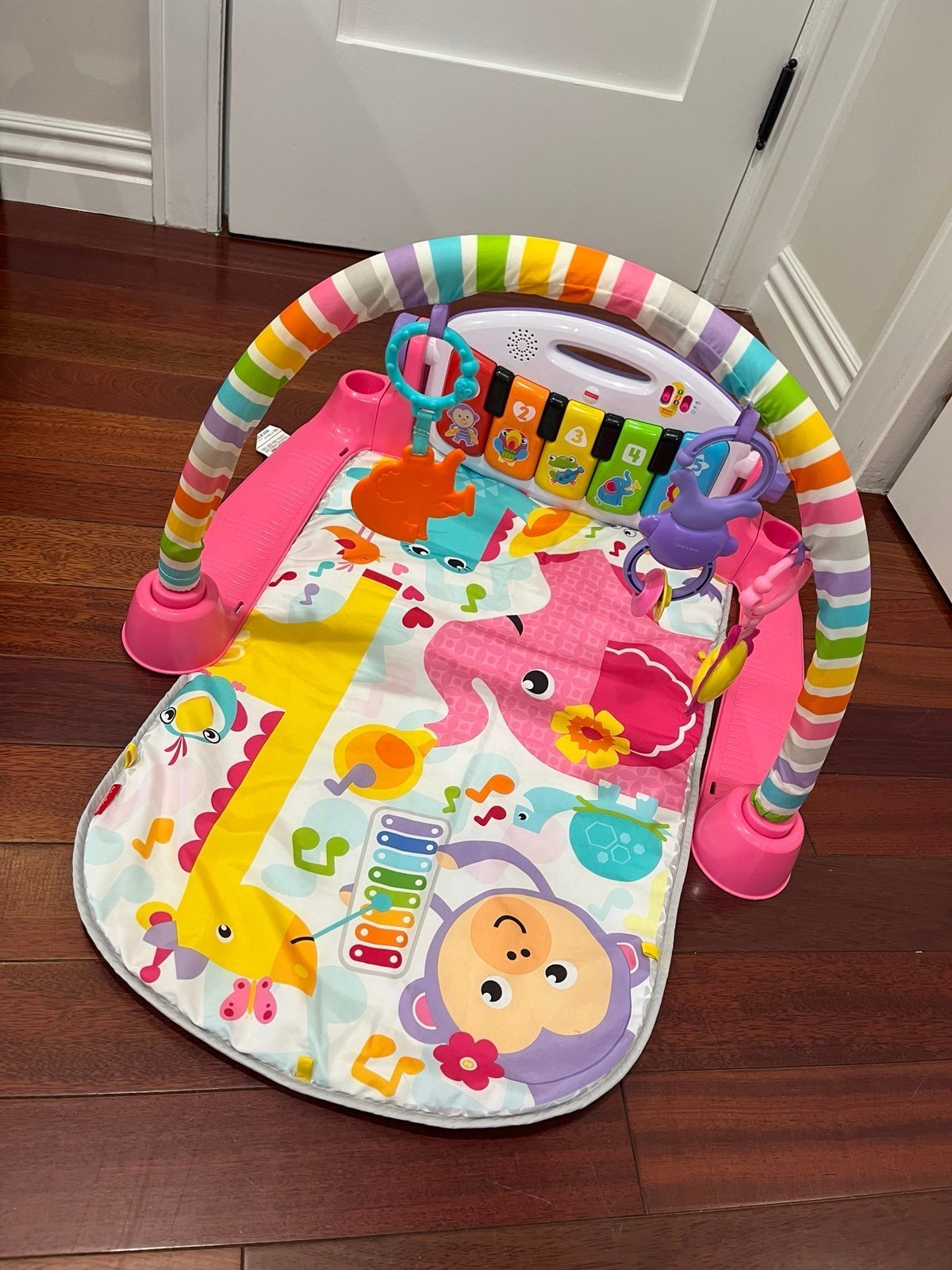Fisher price kick n play baby playmat piano gym pink