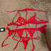Shut it down 3 piece garter set