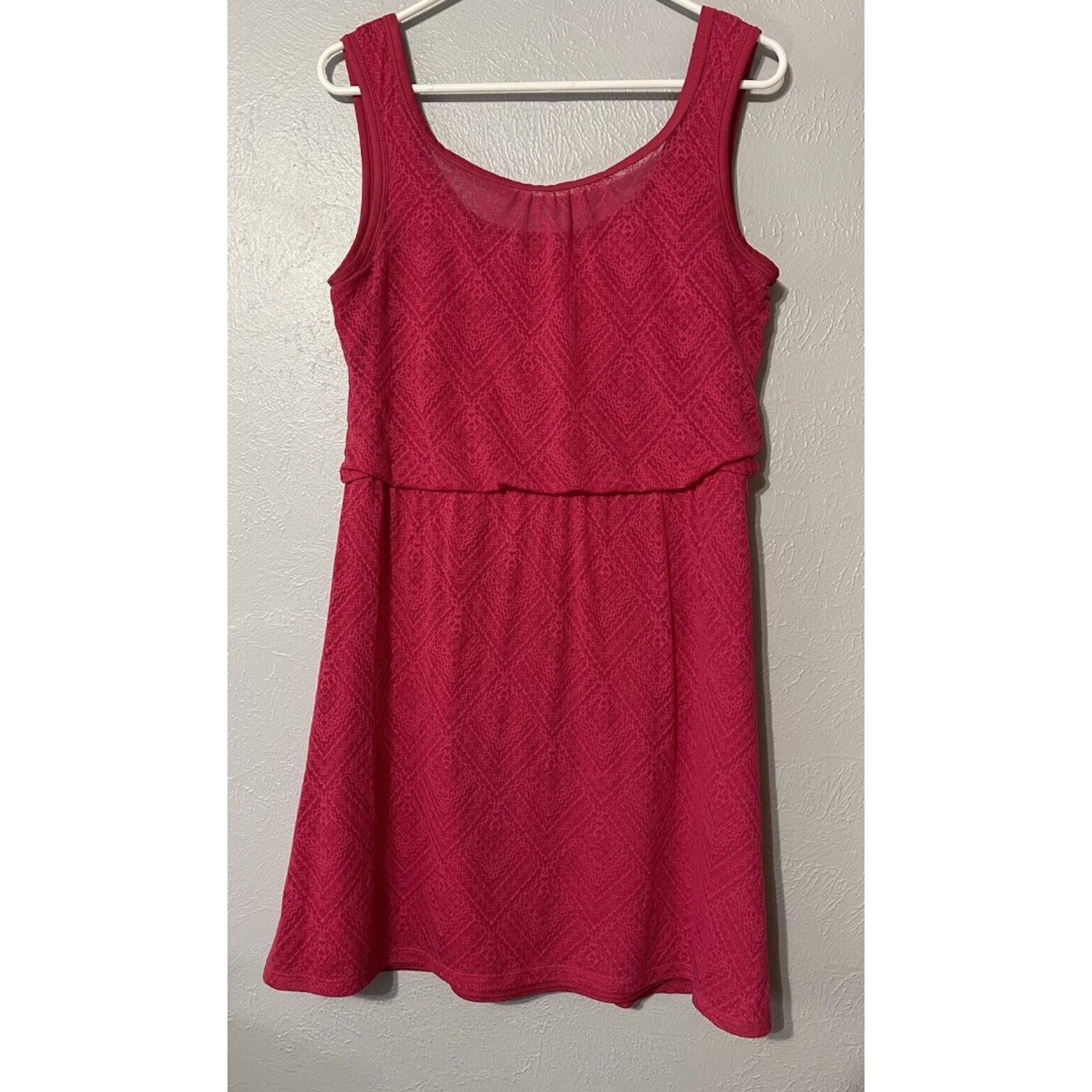 PrAna Womens Size S Pink Sleeveless Summer Dress Geometric Pattern Boho