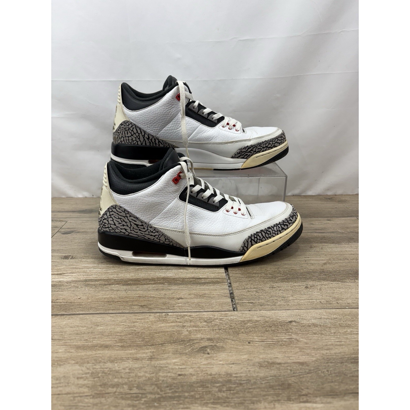Nike Air Jordan 3 Retro Infrared 23 Blk/Wht/-Mens Shoes Size 14 136064 123