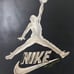 Golden Nike Air Jordan Acrylic Painting