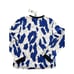 Adidas x Zoe Saldana Womens Blue Abstract Crew Sweatshirt Size L NWT