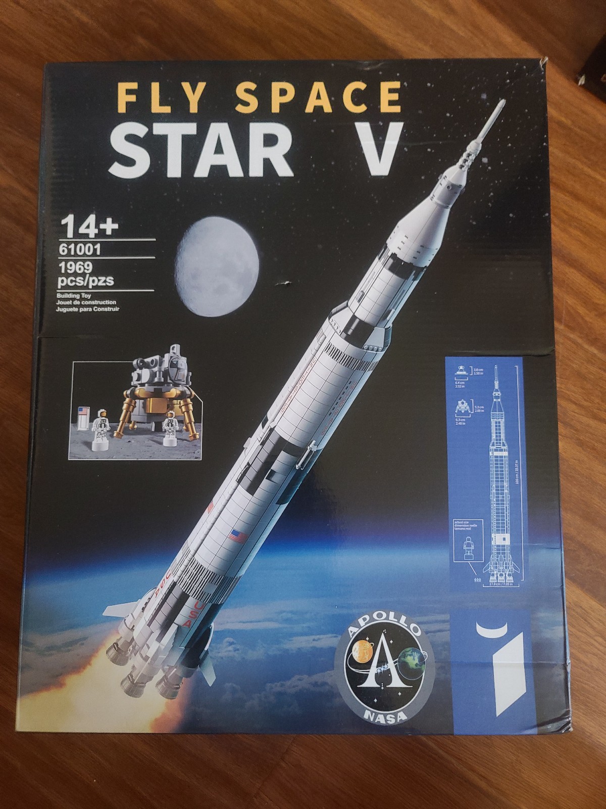 NOT LEGO KING Saturn V fly space star V