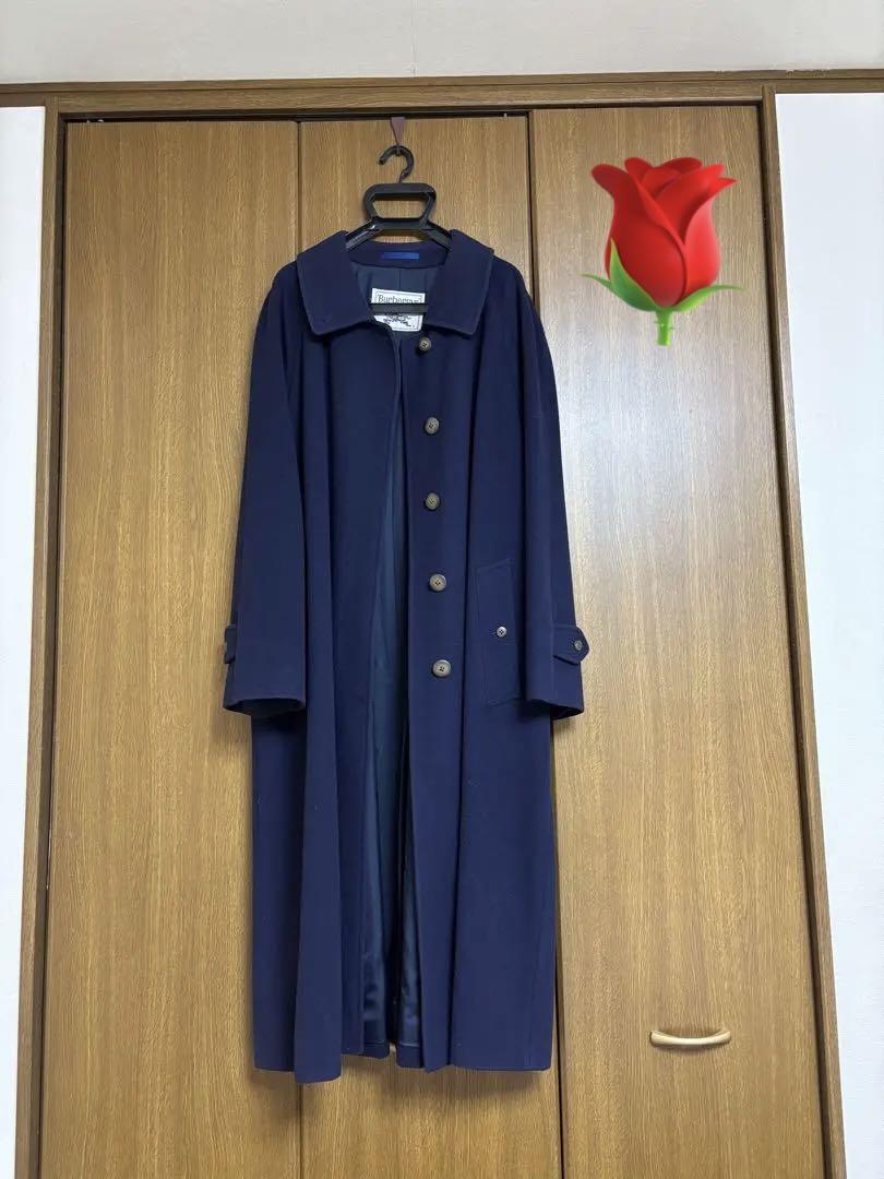 Burberrys Navy Long Coat, Premium Cashmere, 100% Wool! Excellent Condition!