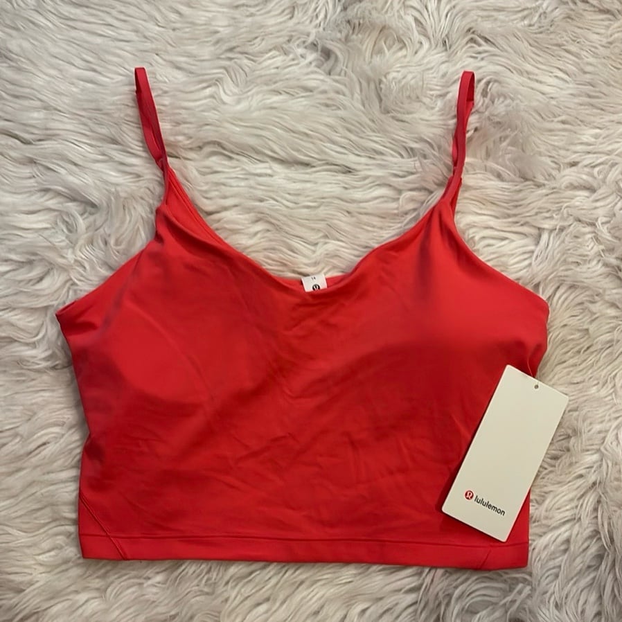 Lululemon Align Cropped Cami Tank, Glaze Pink, Size 14
