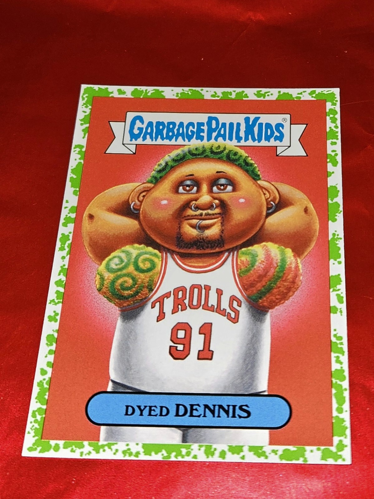 Garbage Pail Kids We Hate The 90s GREEN DENNIS RODMAN Card