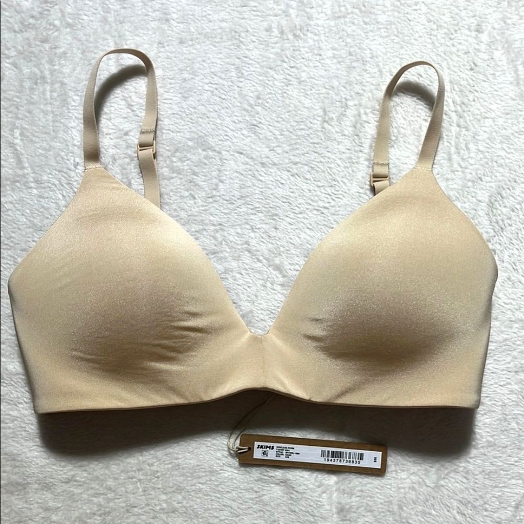 New Skims Wireless Form T-Shirt Bra Style BR-WRL-1889 Size 34B In Sand / Beige
