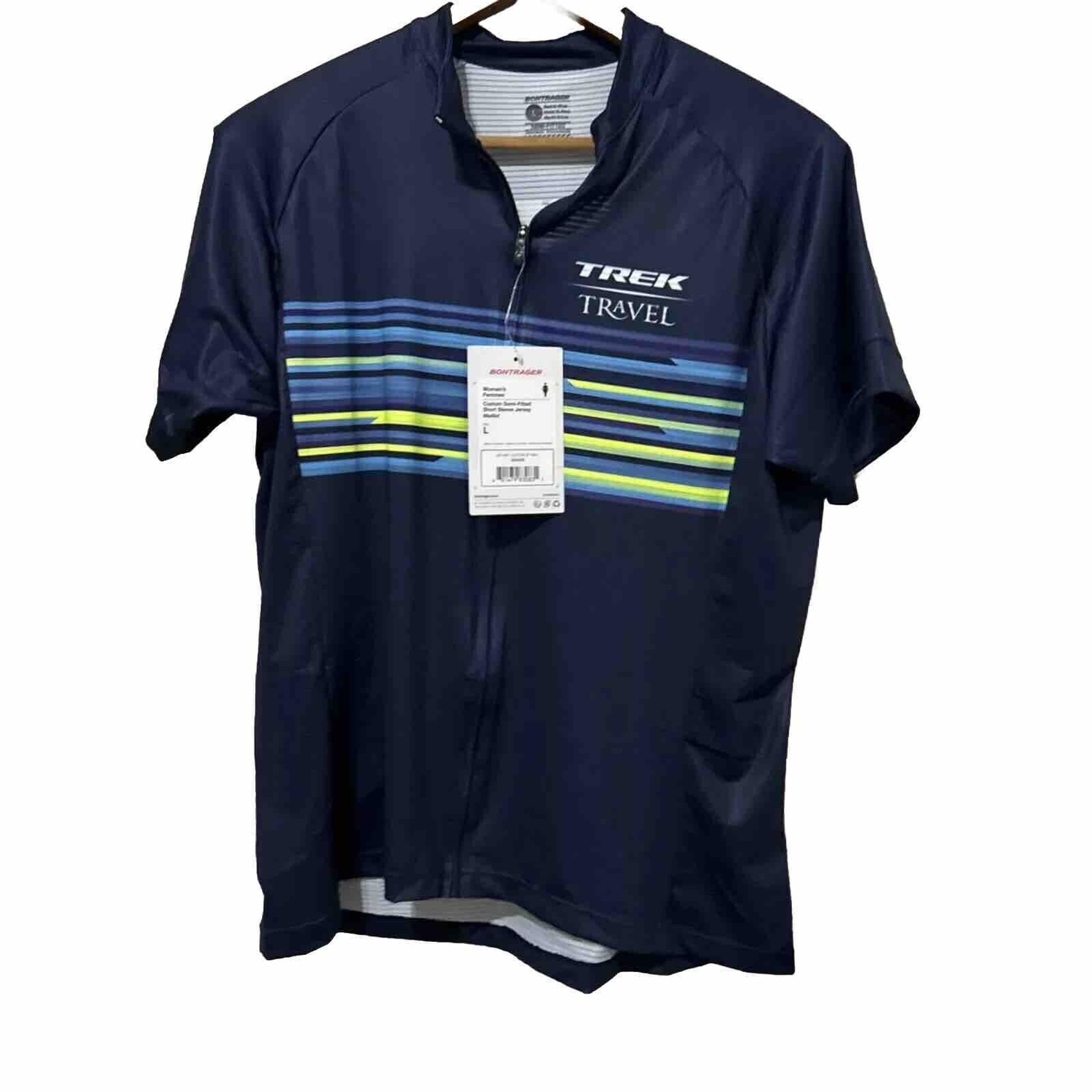 NWT Womens Custom Semi-fitted BONTRAGER Cycling Jersey Short Sleeve Full Zip L