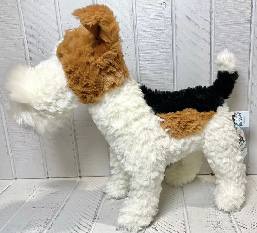 Jellycat London Hector Fox Terrier Medium Plush Dog Stuffed Animal RETIRED NWT