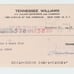 Tennessee Williams signed check PSA died in 83, rare! A streetcar named desire