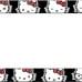 Hello Kitty Emoji Heads Plastic Frame, 12.5x6.25x0.2, Blac