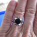 4.86ct 100% REAL NATURAL BLACK DIAMOND RING, CERTIFICATE,FR EE DIA TESTER Size 6
