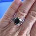 4.86ct 100% REAL NATURAL BLACK DIAMOND RING, CERTIFICATE,FR EE DIA TESTER Size 6