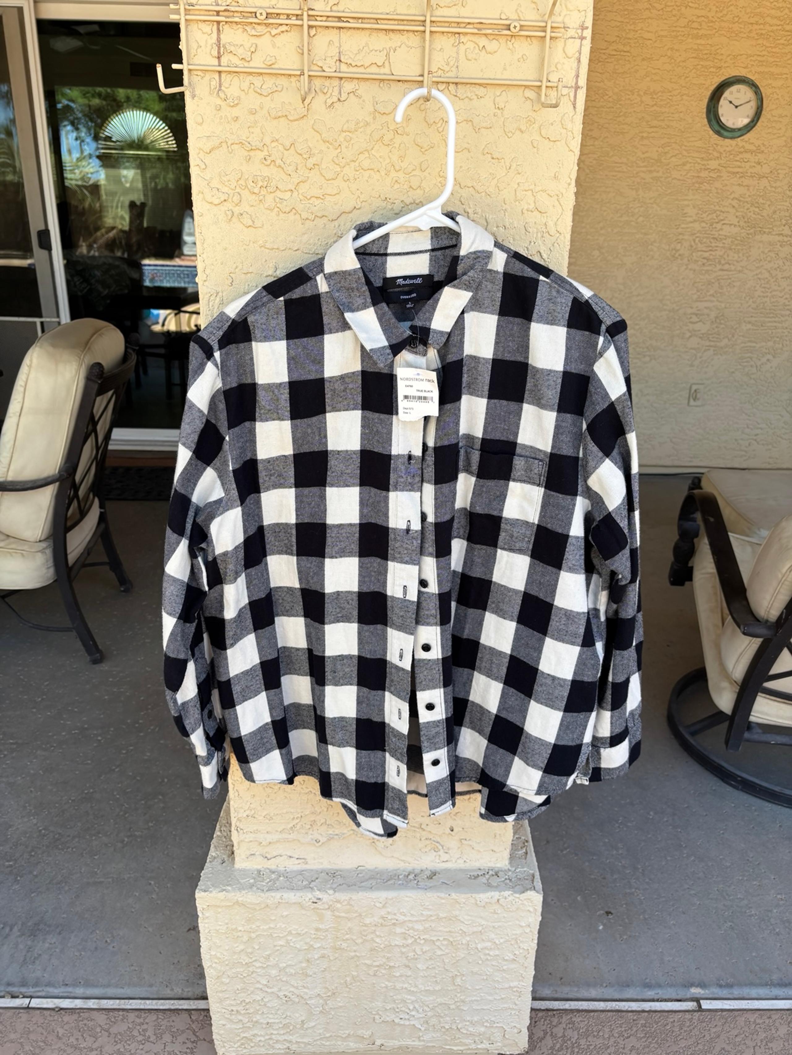 Madewell Flannel Shirt Women L NWT