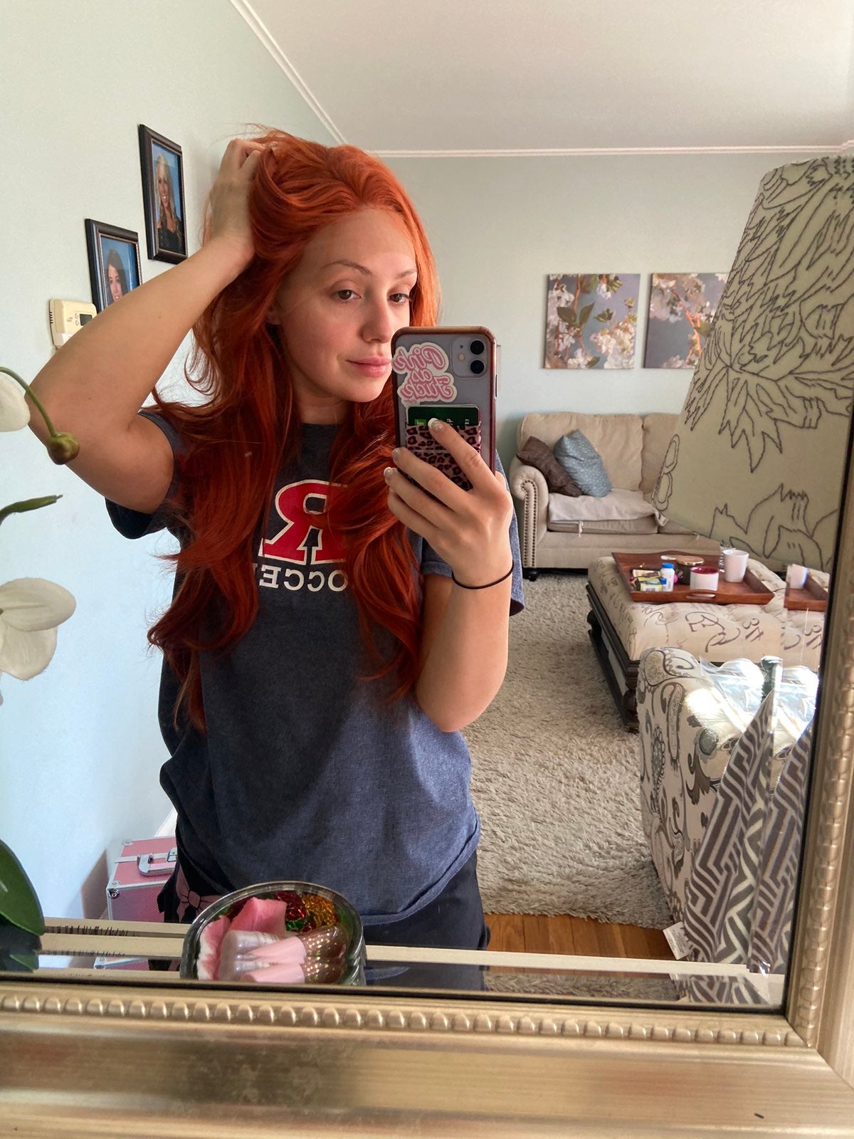 Ginger copper human blend lace front