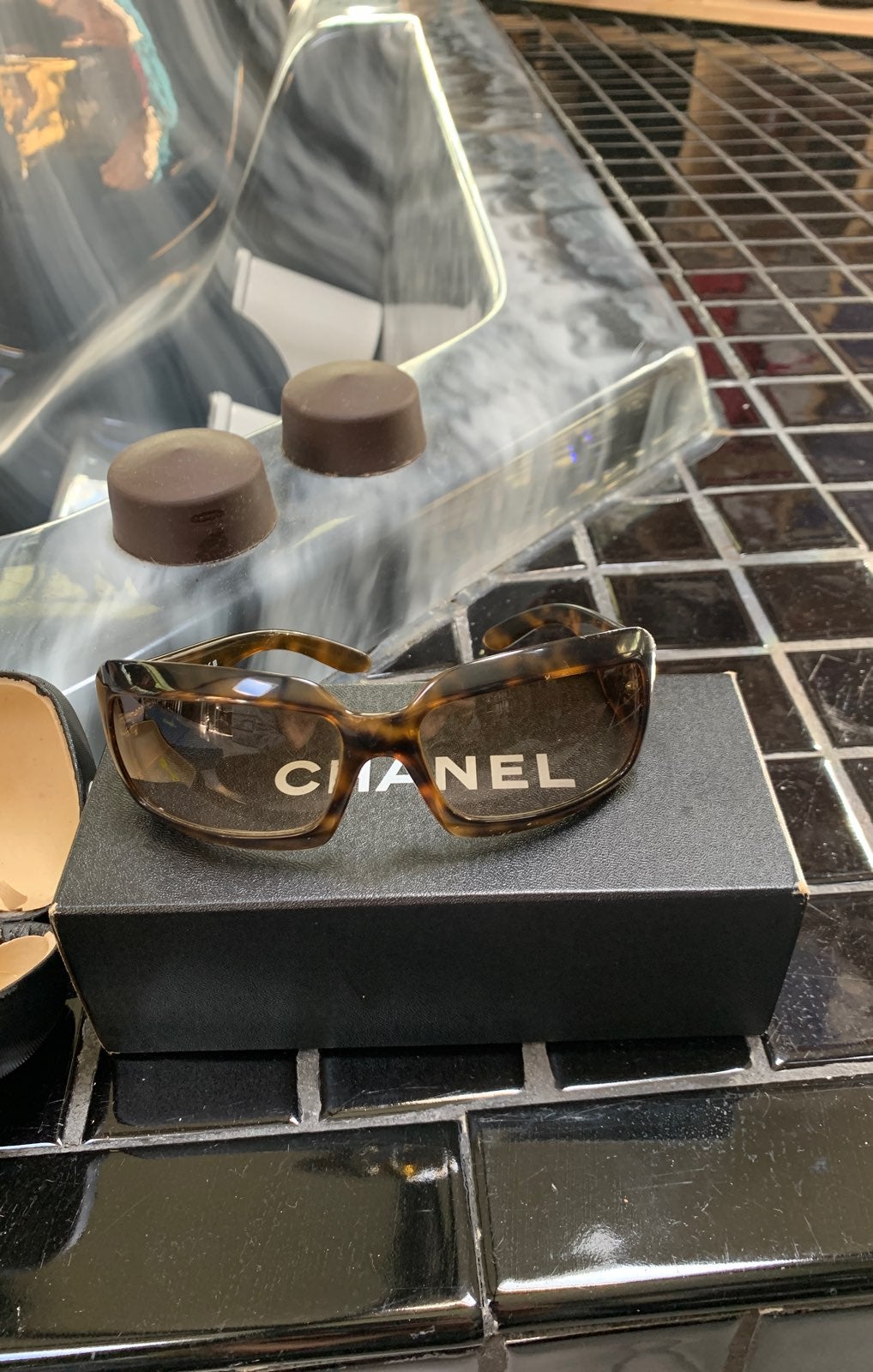 Chanel tortoiseshell sunglasses