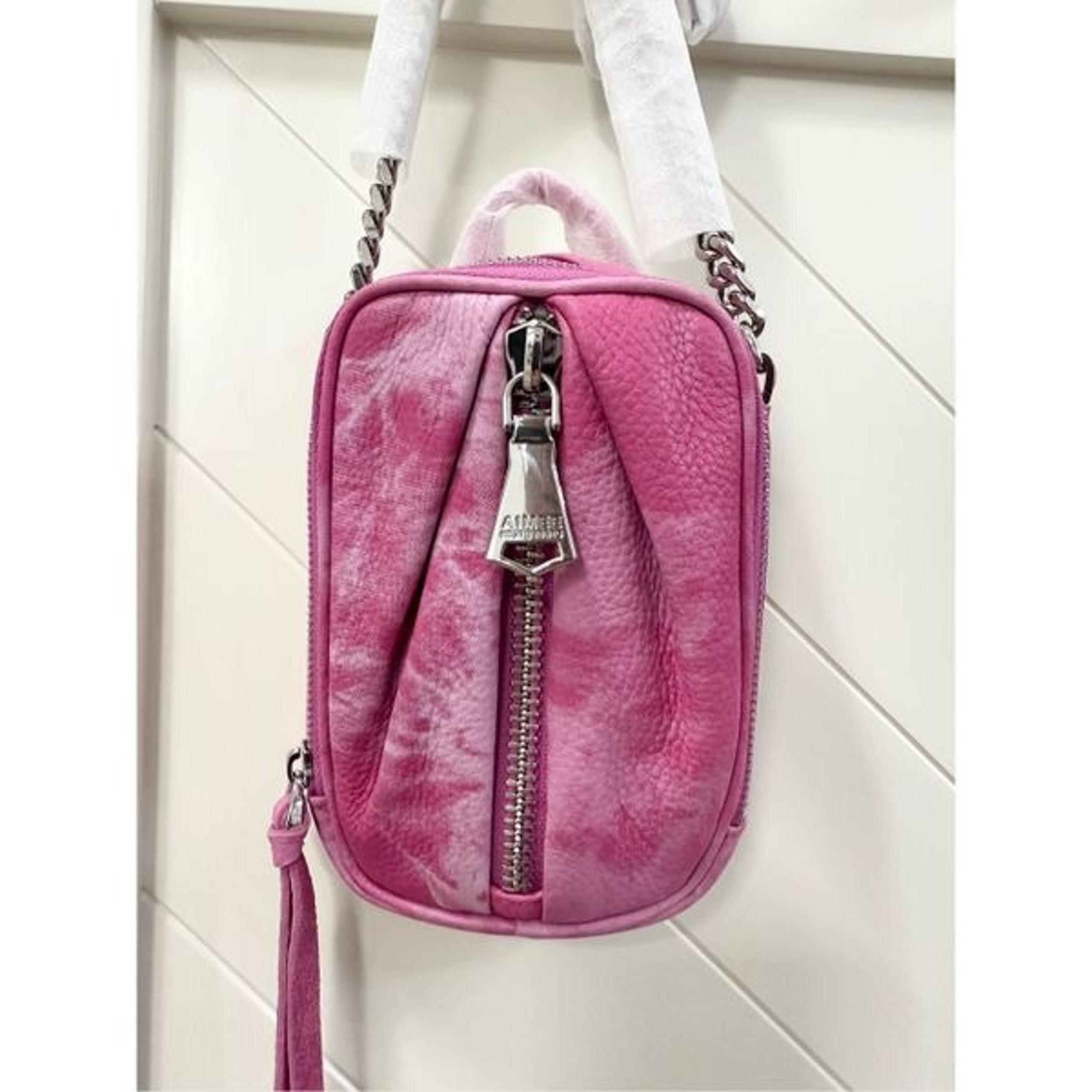 Aimee Kestenberg RFID Leather Crossbody Purse Tamitha Pink Tie Dye NWOT