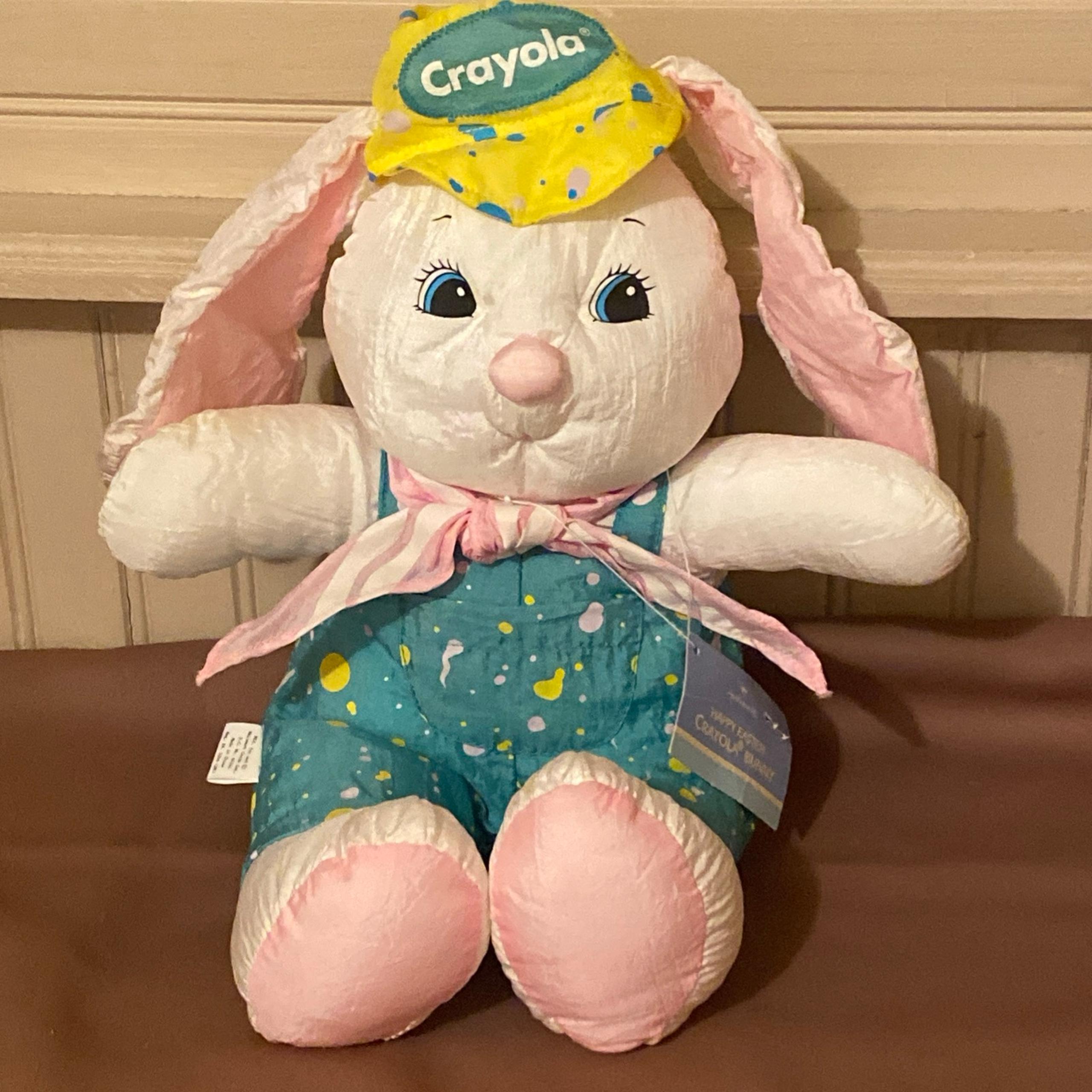 Vintage Hallmark Crayola Happy Easter Bunny Rabbit Nylon 1993