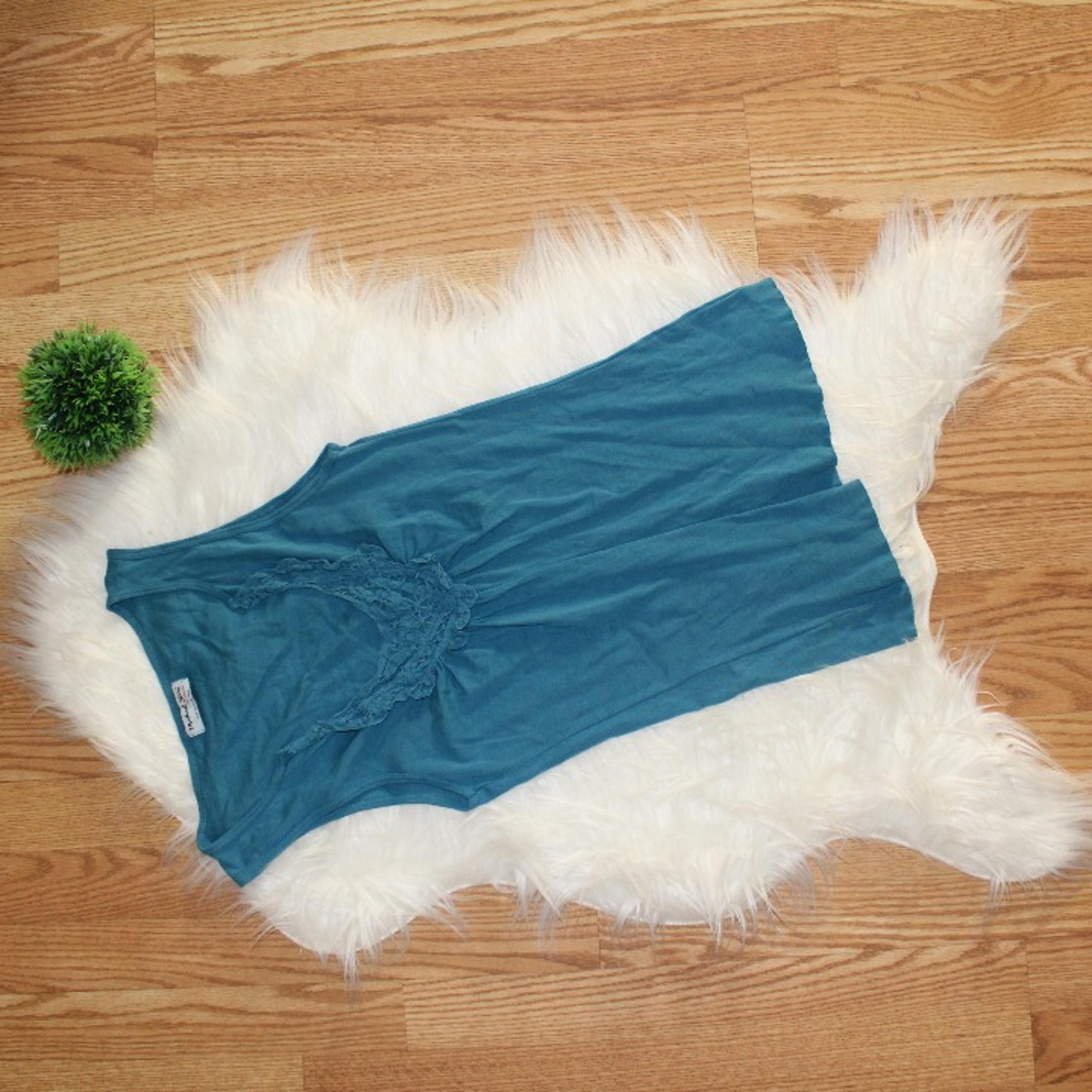 Michael Stars Blue Crochet Tank Top O/S