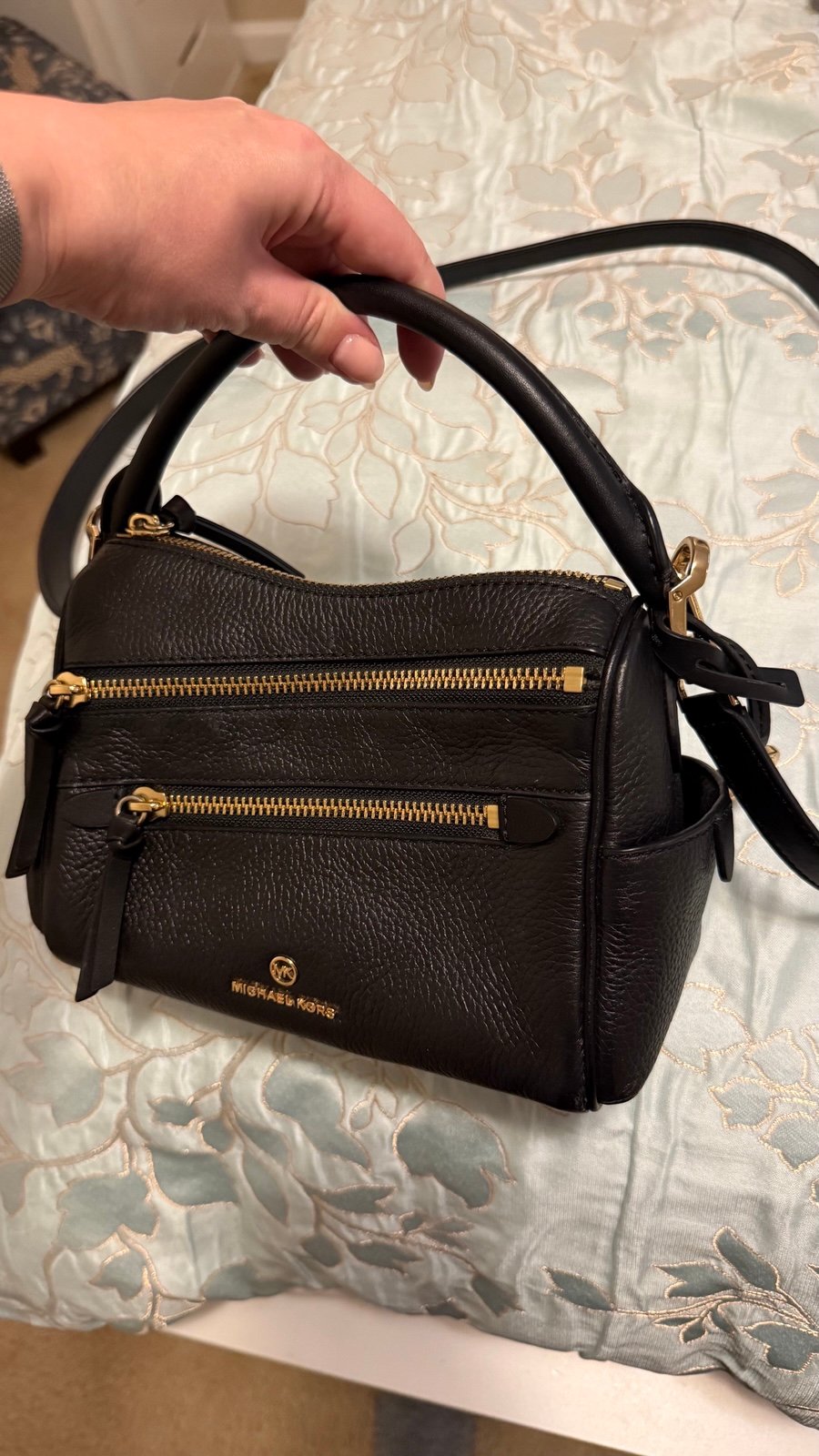 Michael Kors Lorimer Pebbled Leather Satchel