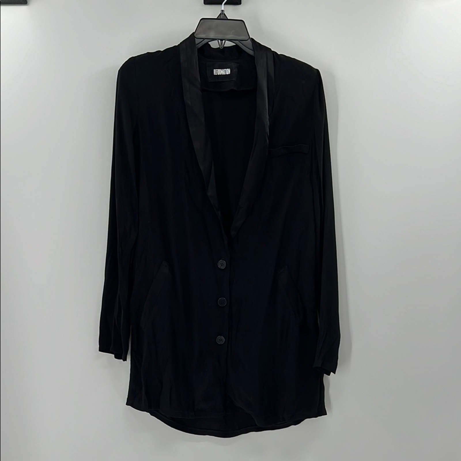 Reformation Women's Three Button Blazer - Black - XS