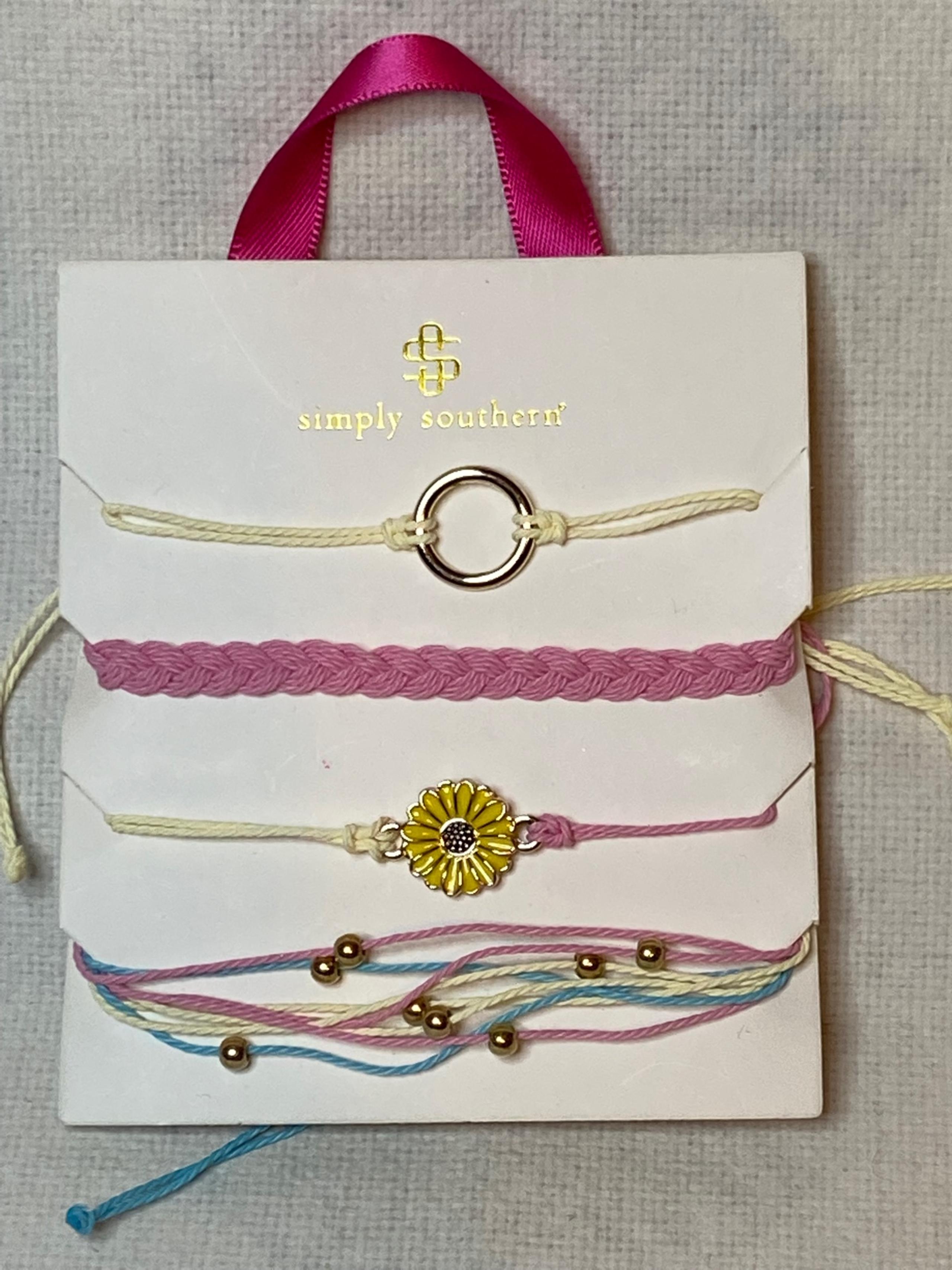 Simply Southern Anklets or Bracelets sunflower