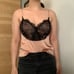 Marciano Satin Eyelash Lace Cami Top