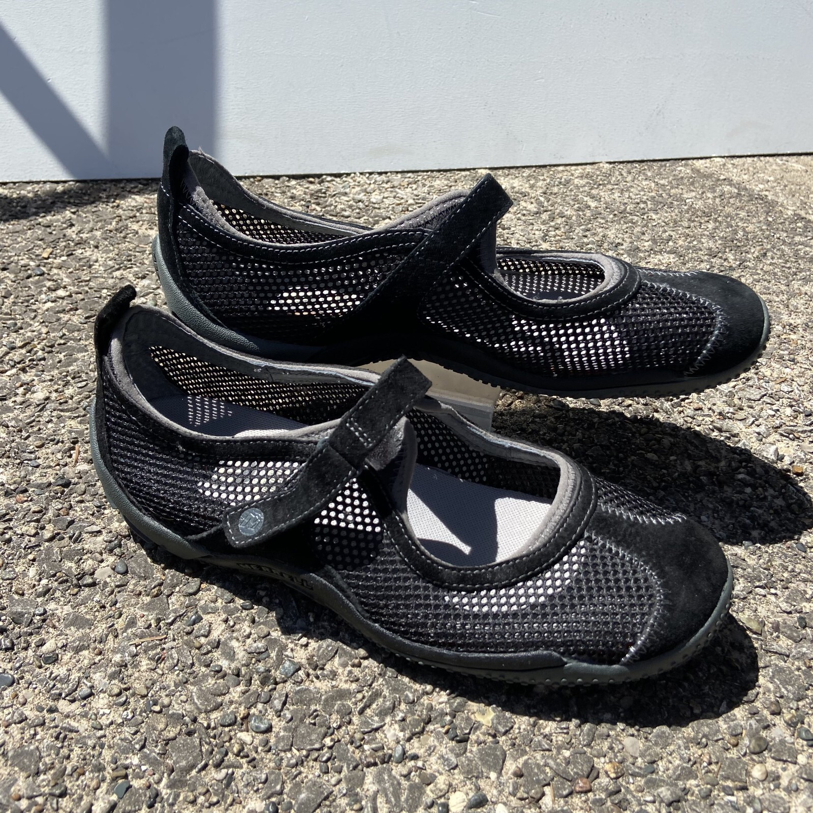 Merrell Ortholite Qform Air Cushion Mary Jane Womens Sz 9 Mesh Shoes Black Sport