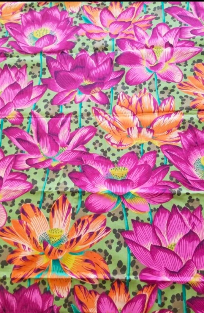 Kaffe leopard lotus in ochre fabric by the yard