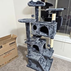 54in Cat Tree Tower Condo Furniture Scratch Post for Kittens Pet House Play New