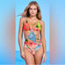 MAAJI Selvatik Mimi Trikini One Piece Swimsuit in Color: Coral Multi