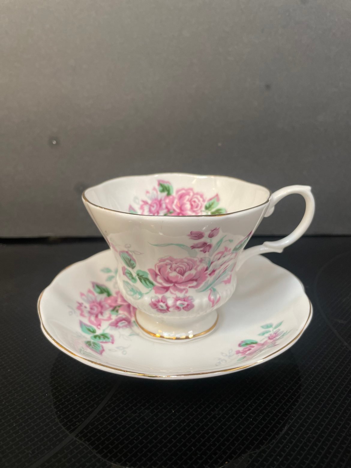 Vintage Royal Albert Pink Roses Bone China Cup & Saucer