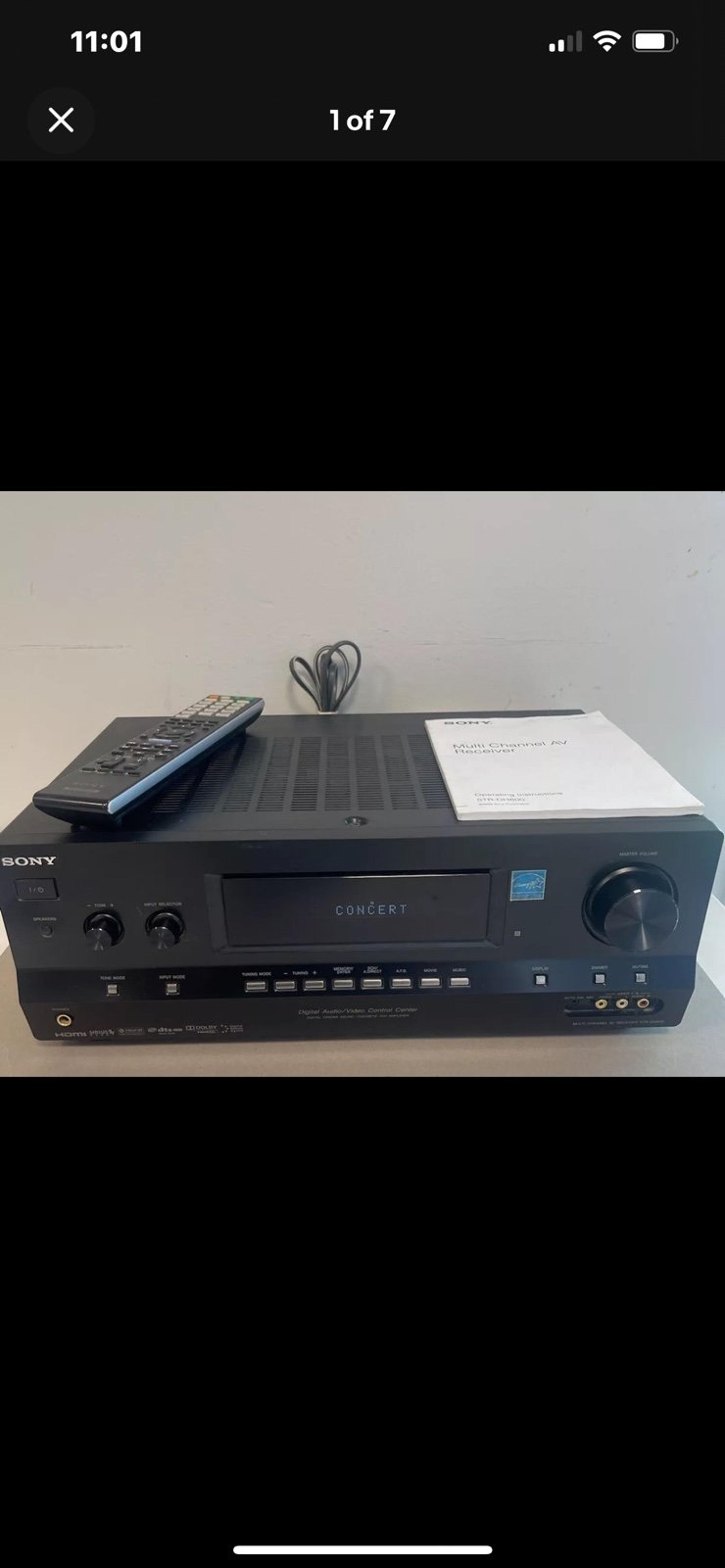 Sony STR-DH800 Black 7.1-Channel Home Theater Audio Video Receiver